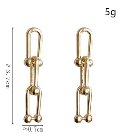 Chain Drop Earrings - Picture 3 of 7